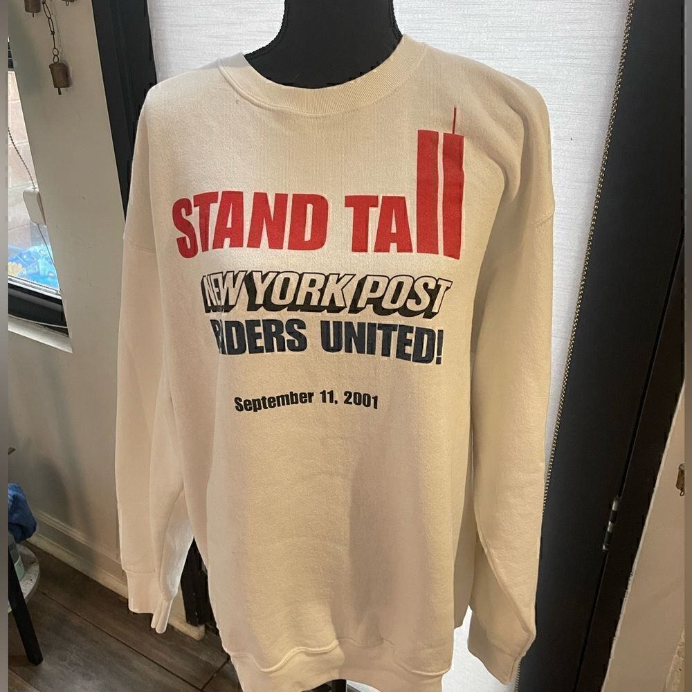 SEPTEMBER 11th memorabilia Collectibles Sweatshirt by New York Post sz XL
